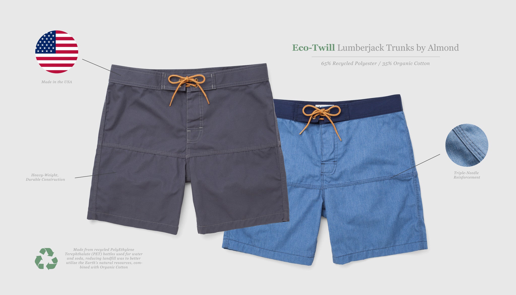 Almond Lumberjack Eco-Twill Trunks