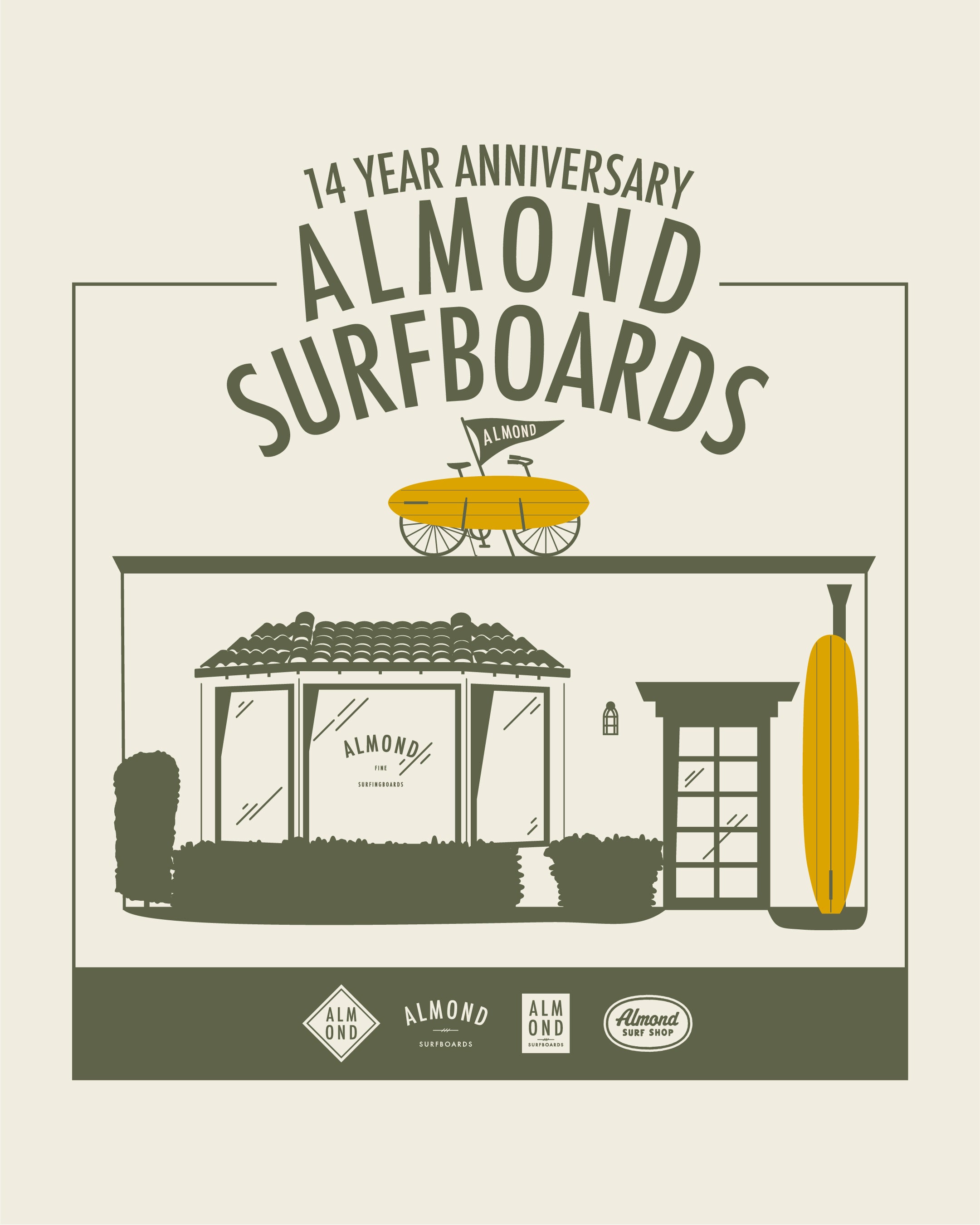 Almond Surf Shop is 14 Today!