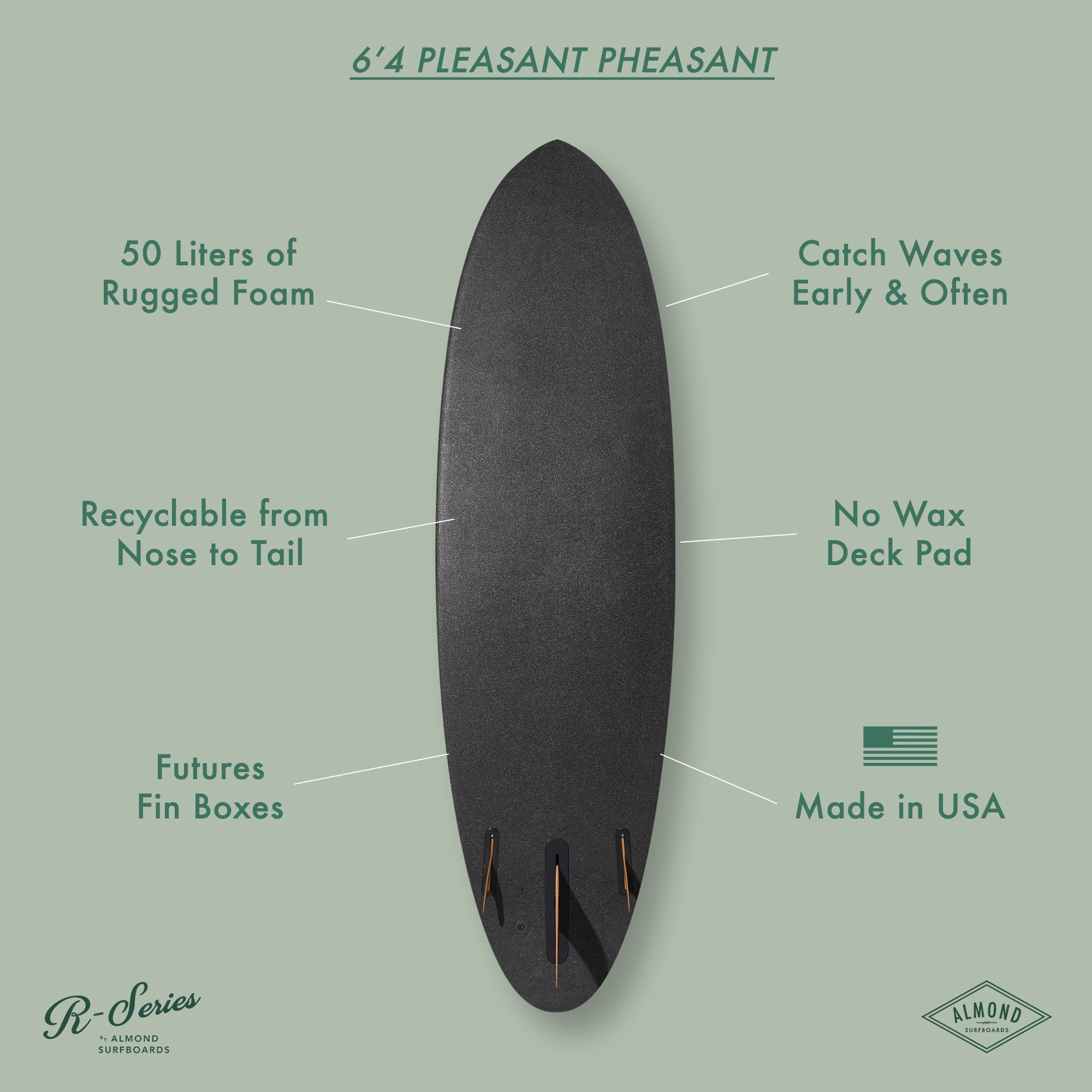 6'4 R-Series Pleasant Pheasant