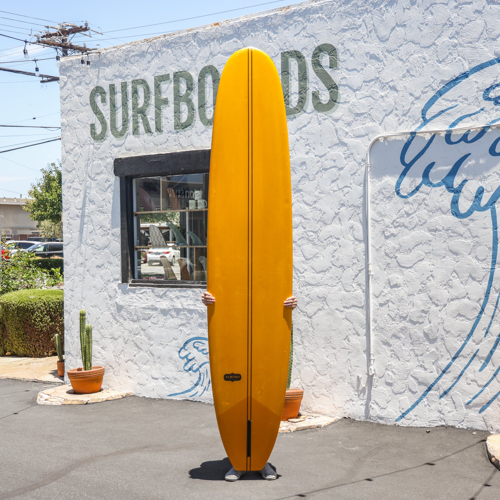 Used almond outlet surfboard