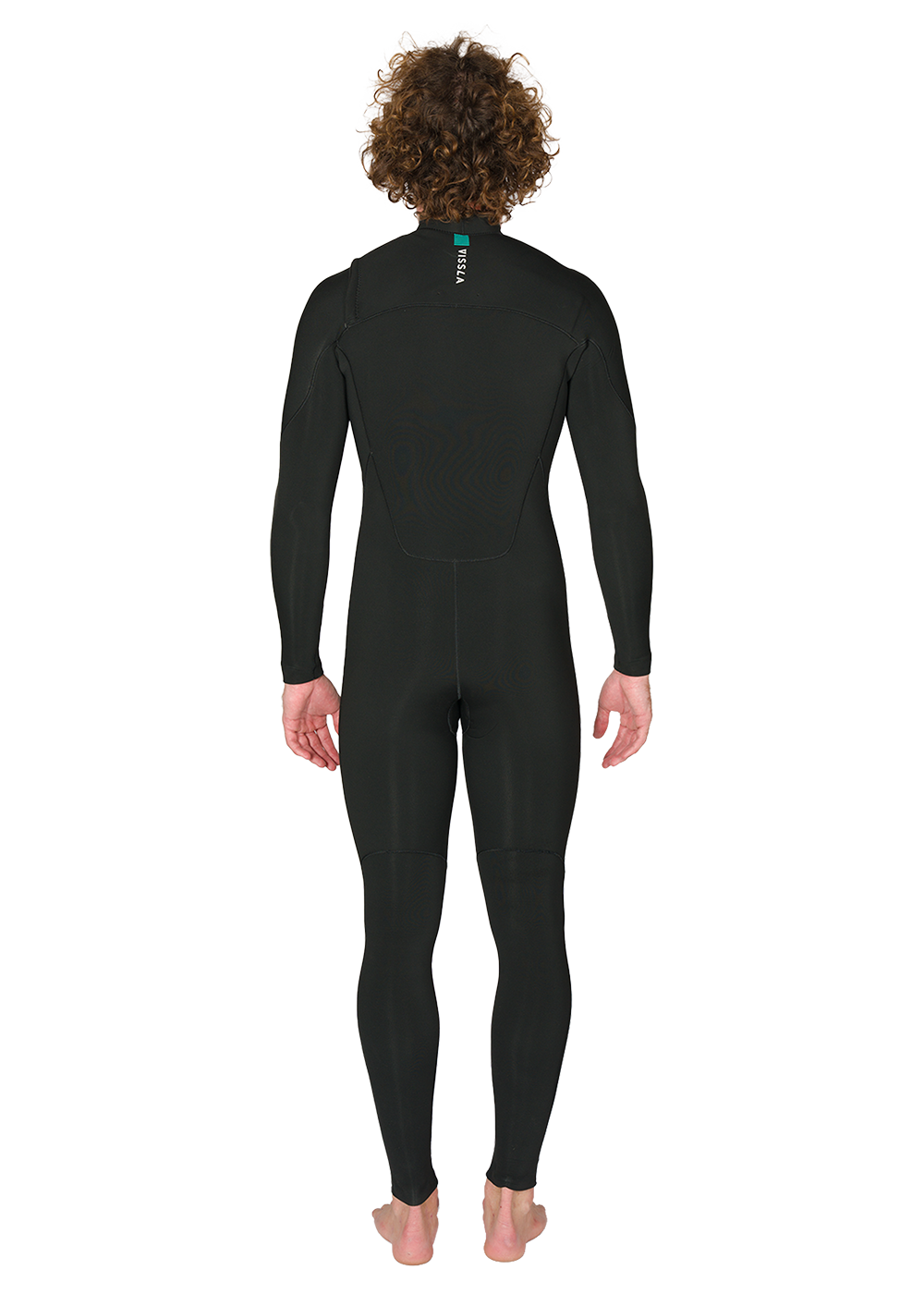 7 Seas 3-2 Full Chest Zip Wetsuit - Black with Jade Logos