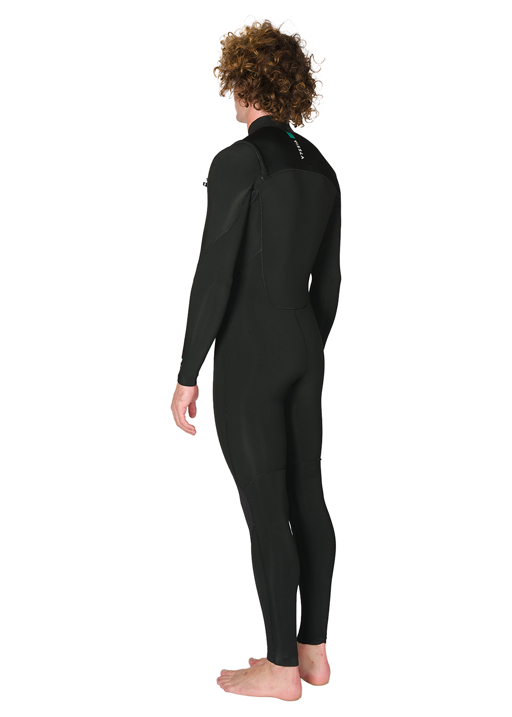 7 Seas 3-2 Full Chest Zip Wetsuit - Black with Jade Logos