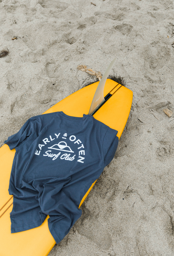 Early & Often Tee | Petrol Blue
