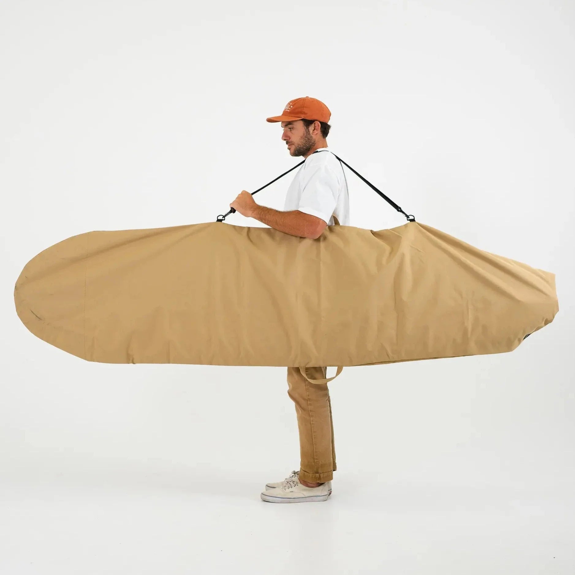 FARO Adjustable Canvas Surfboard Bag (tan color)