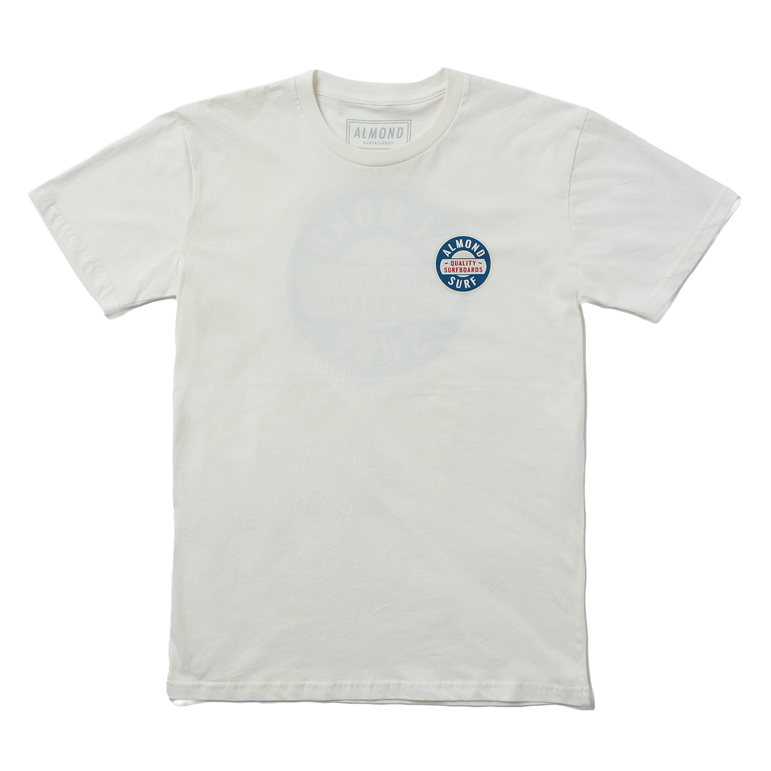 Almond Badge Tee | Vintage White