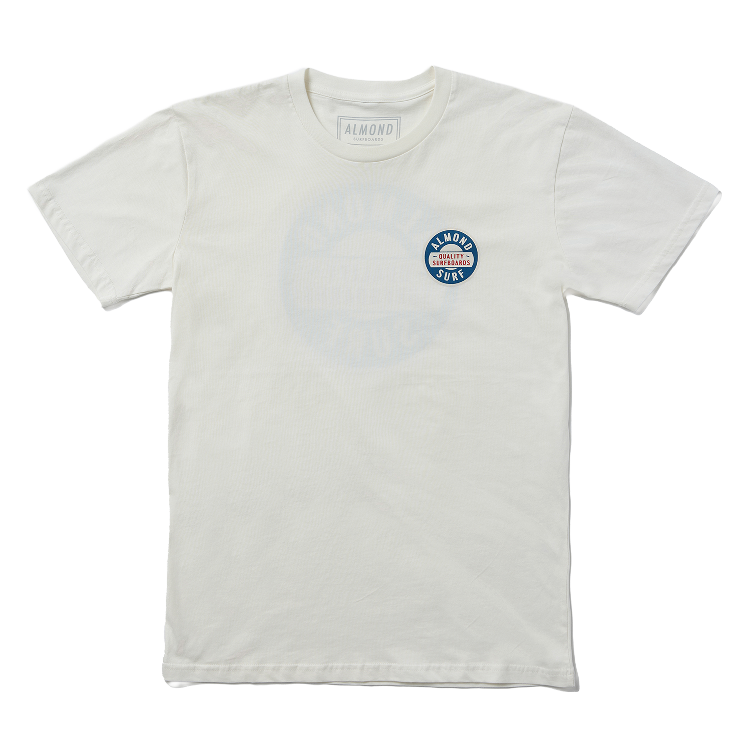 Almond Badge Tee | Vintage White