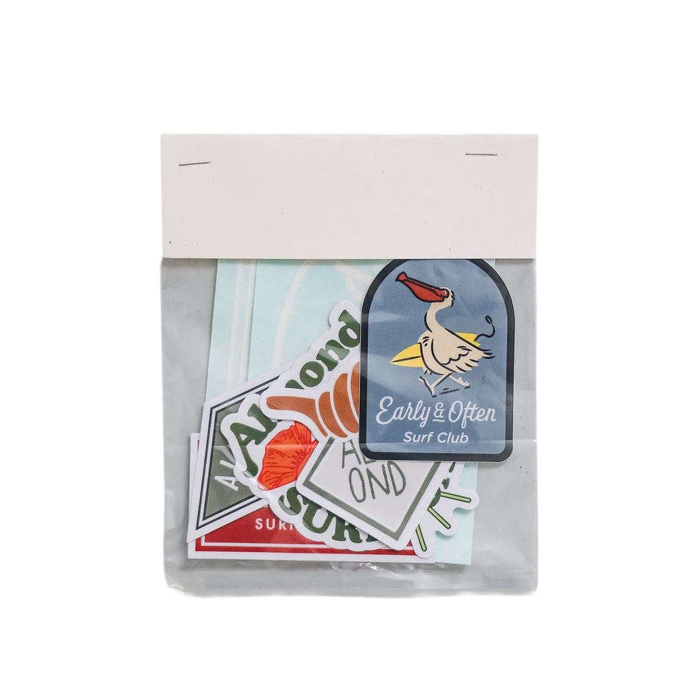 Almond Sticker Pack – Almond Surfboards & Designs