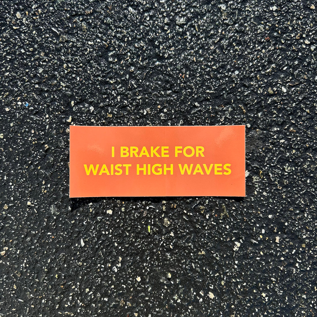"I Brake for Waist High Waves" Bumper Sticker