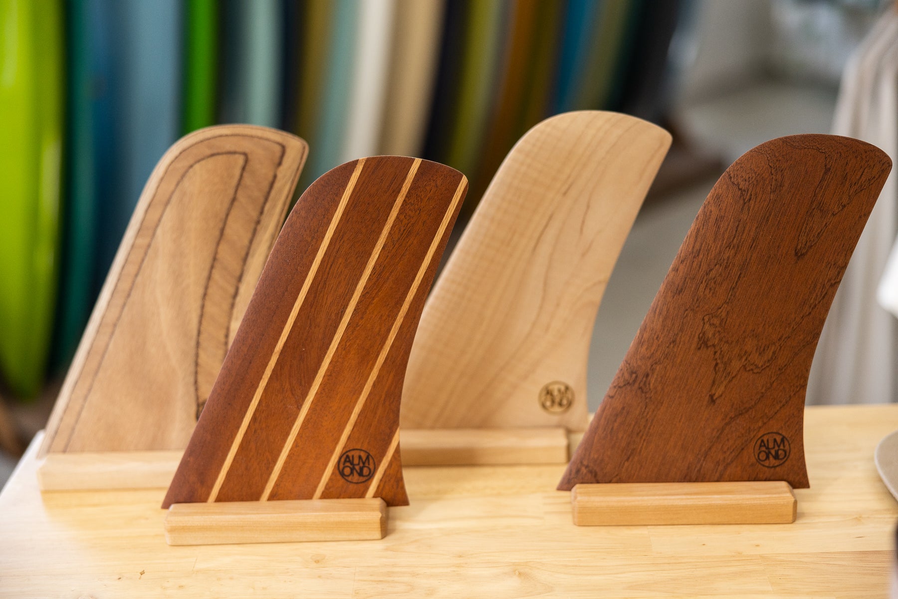 Wooden deals surfboard fins