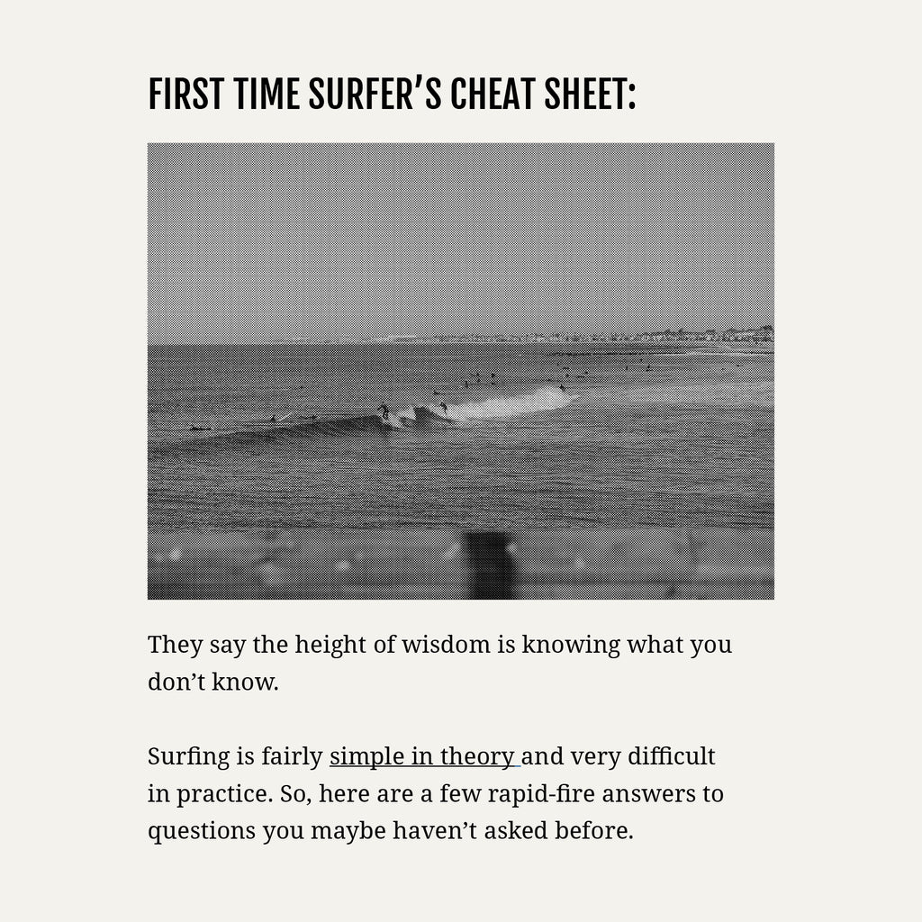 Almond's Guide to Your First Year of Surfing