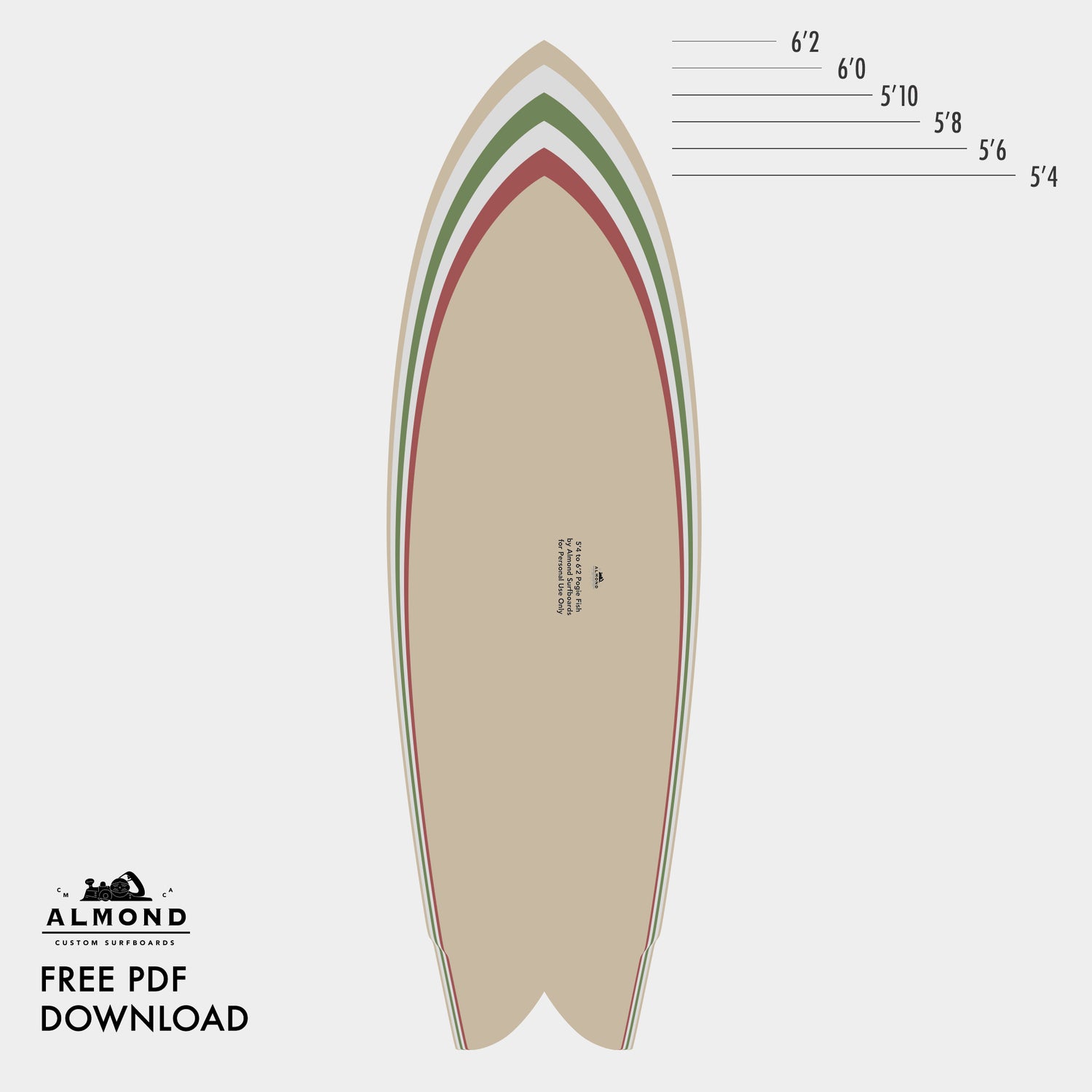 Free Surfboard Templates Almond Surfboards & Designs