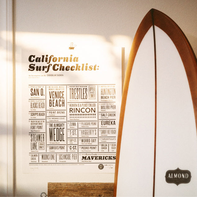 California Surf Check <br/>16" x 20" Poster