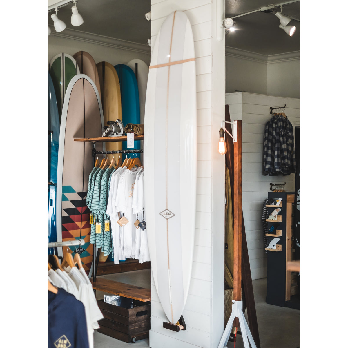Vertical Mount Surfboard Wall Rack | Almond Surfboards & Designs